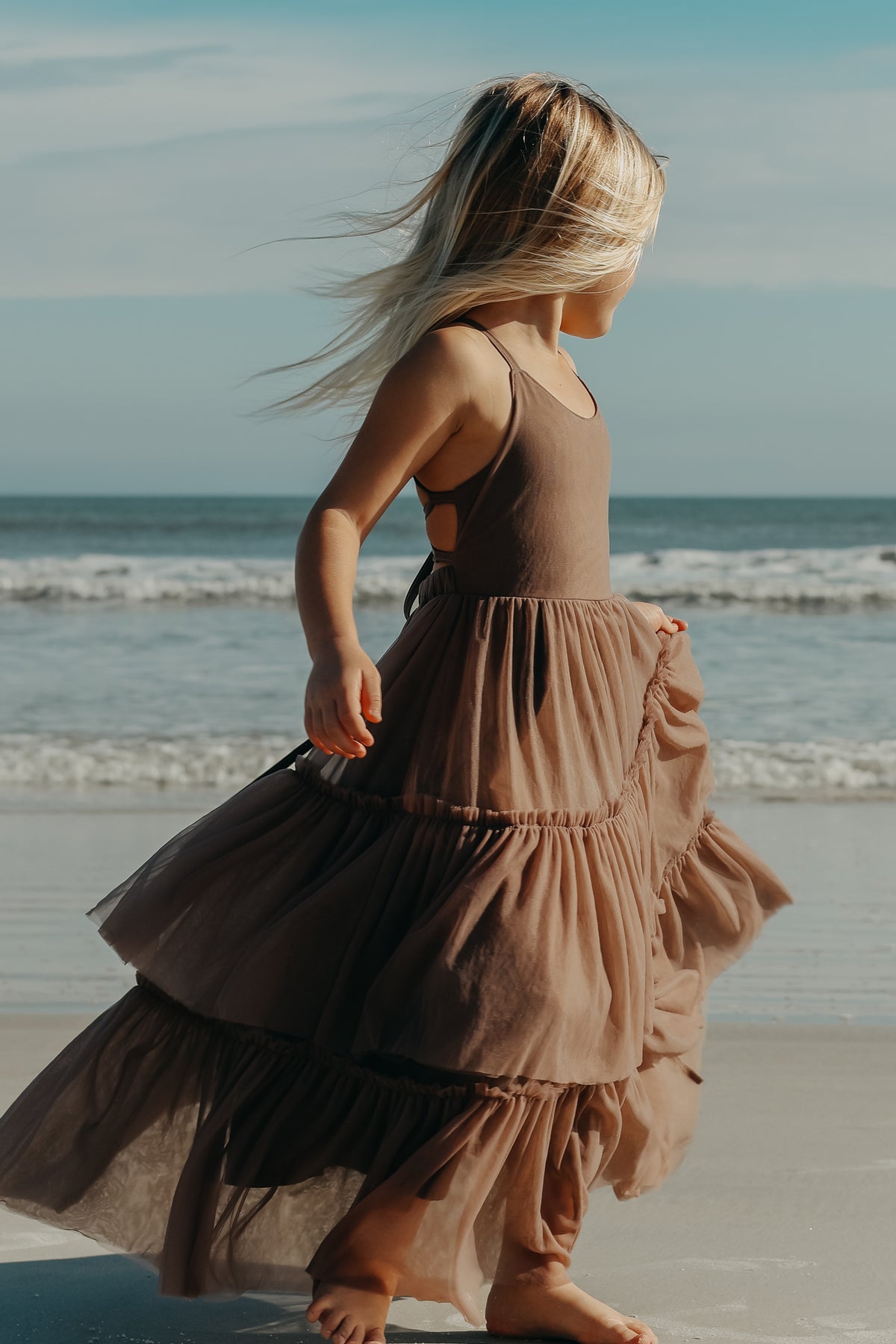 SS Girl's Dress Wendy Dress (mocha tulle)