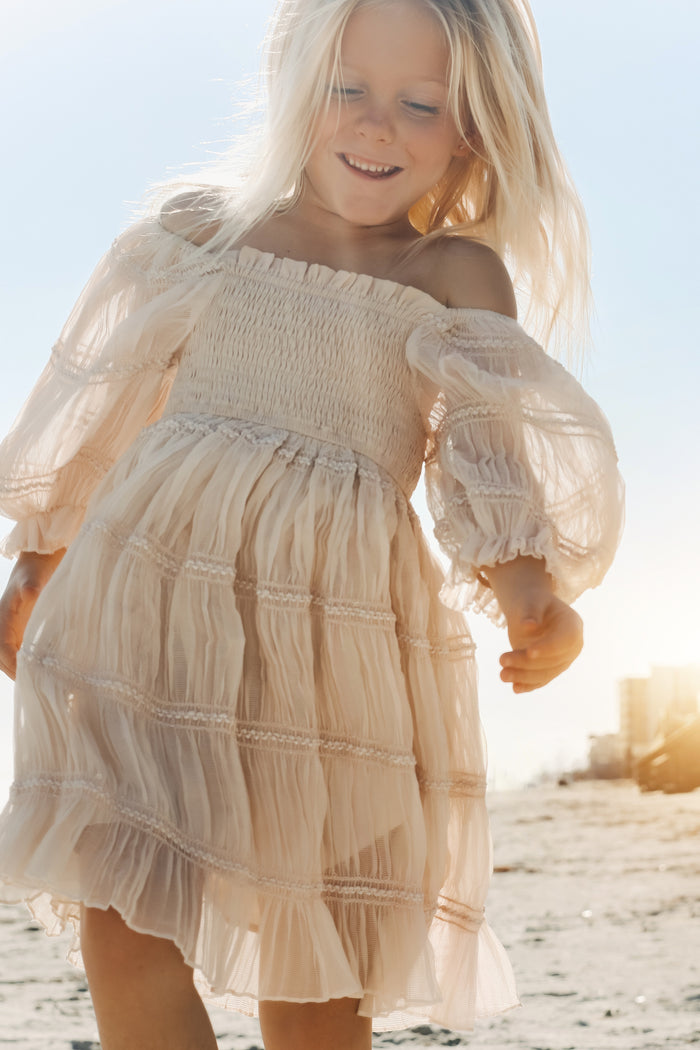 SS Girl's Dress Karina Dress (natural chiffon)