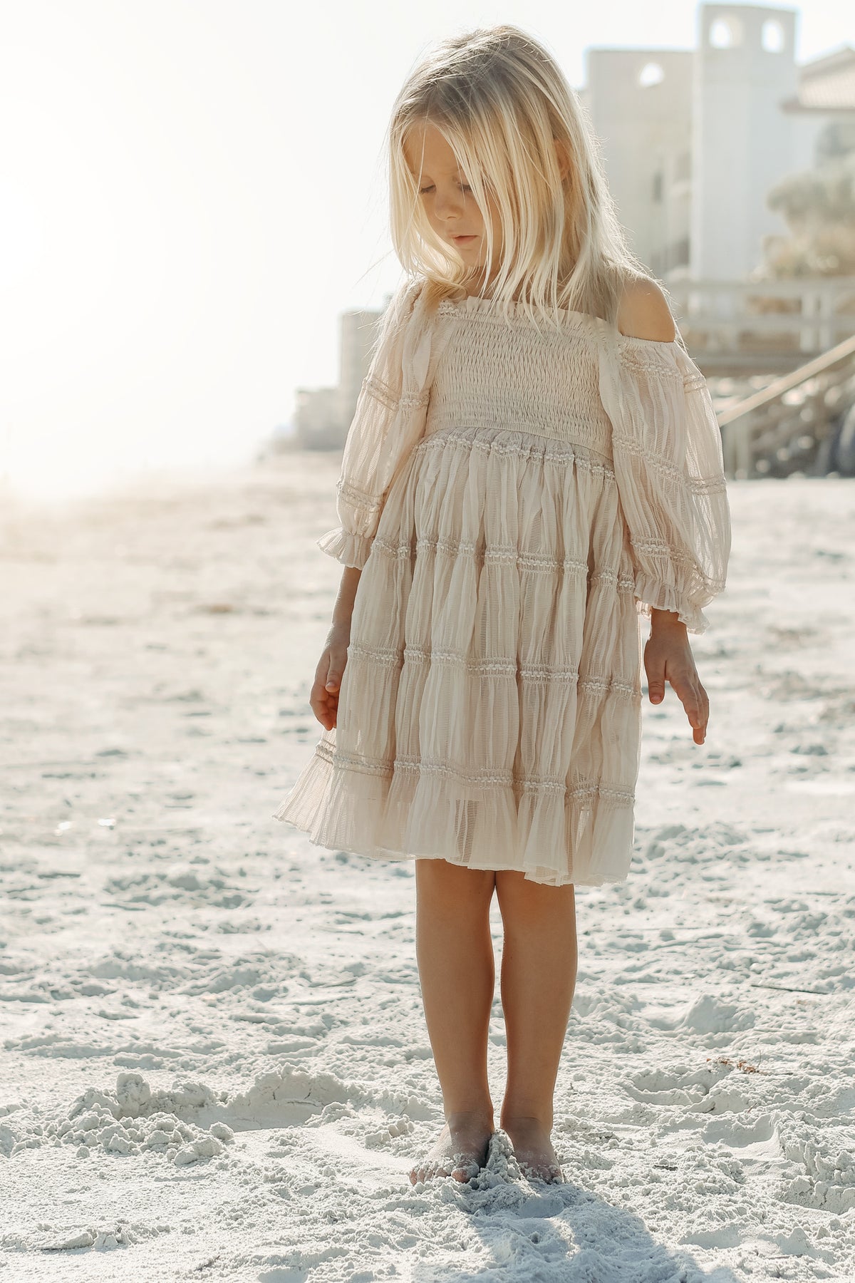 SS Girl's Dress Karina Dress (natural chiffon)