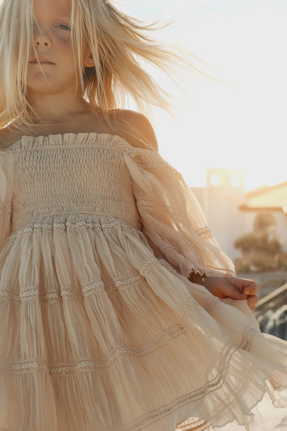 SS Girl's Dress Karina Dress (natural chiffon)