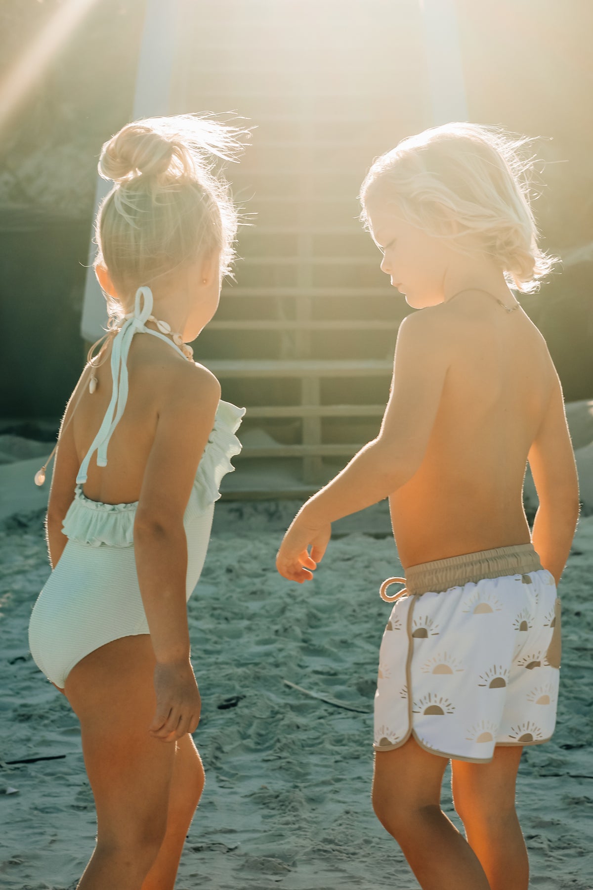 LB Boy's Swim Board Shorts (ash sun)