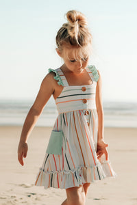 LB Girl's Dress Bree Crossback Dress (color stripes) FINAL SALE