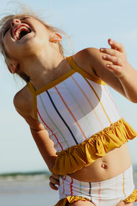 LB Girl's Swim Tankini Set (color stripes)