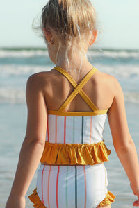 LB Girl's Swim Tankini Set (color stripes)