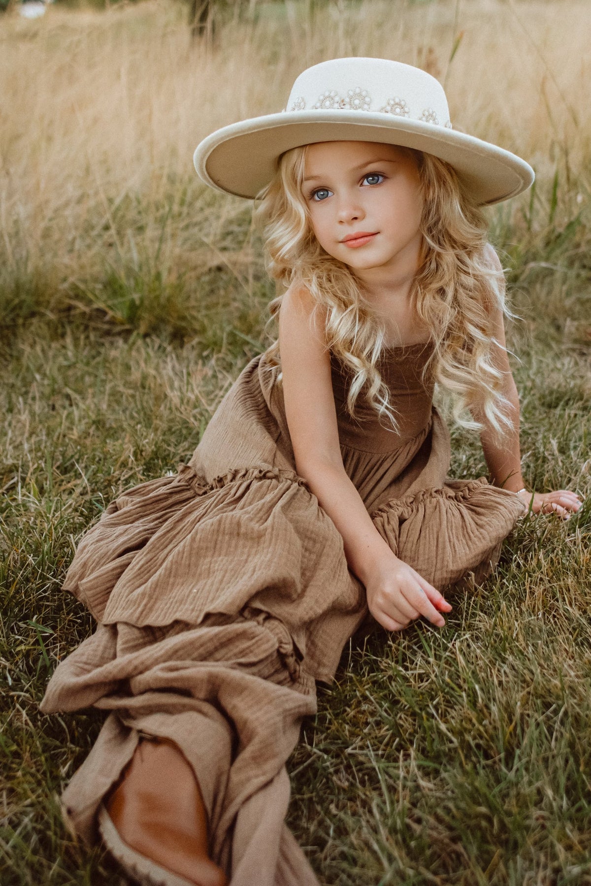 SS Girl's Dress Wendy Dress (mocha muslin)