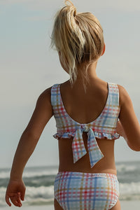 LB Girl's Swim Scoopback Set (plaid)