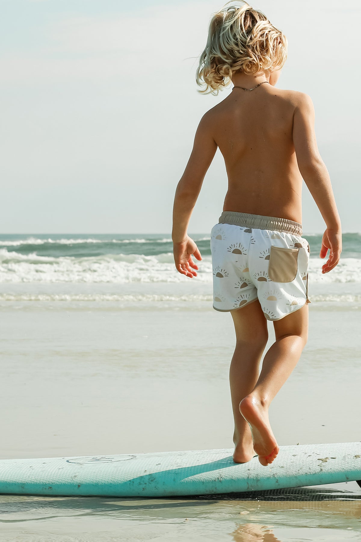 LB Boy's Swim Board Shorts (ash sun)