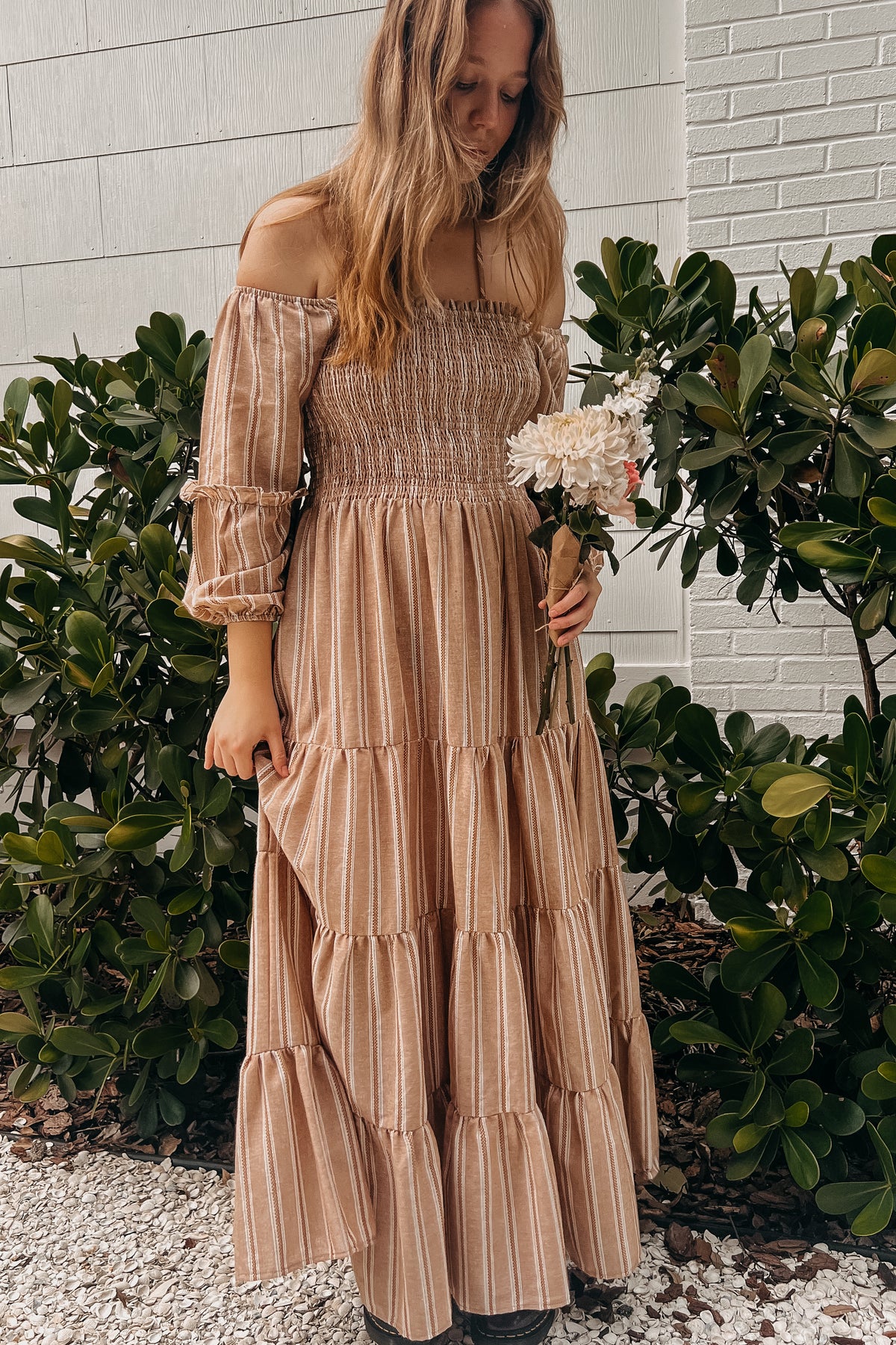SS Women's Dress Women's Pippa Maxi (mocha stripe)