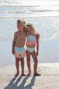 LB Boy's Swim Surf Shorts (peach ombre)