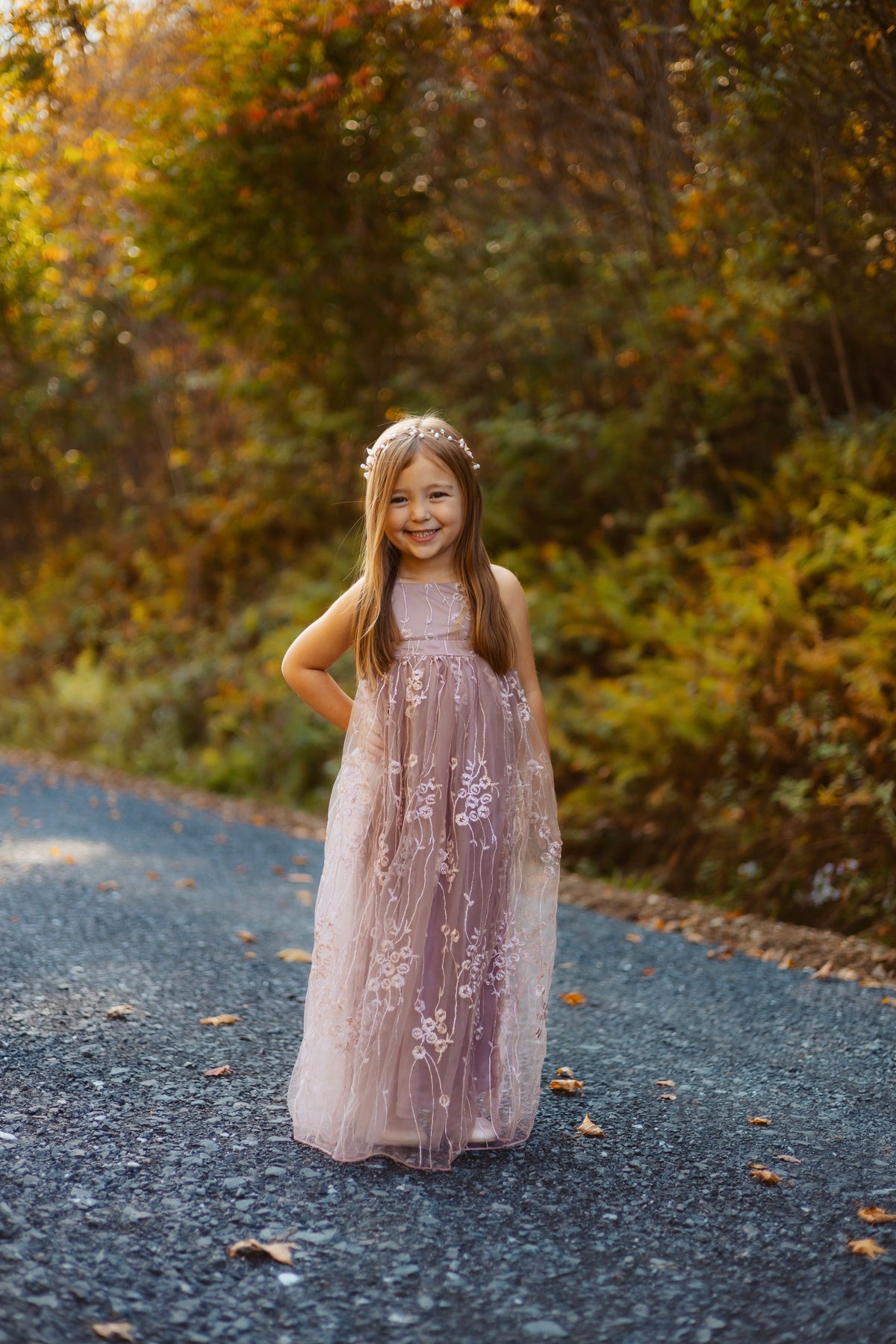 SS Girl's Dress Fiona Lace Dress (lavender pink)