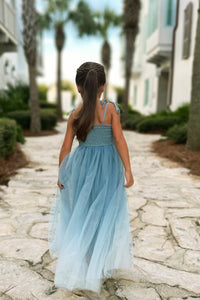 SS Girl's Dress Isa Maxi (blue ombre tulle)