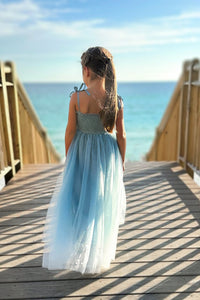 SS Girl's Dress Isa Maxi (blue ombre tulle)