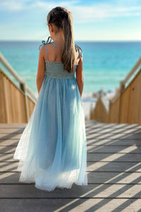 SS Girl's Dress Isa Maxi (blue ombre tulle)