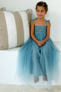 SS Girl's Dress Isa Maxi (blue ombre tulle)