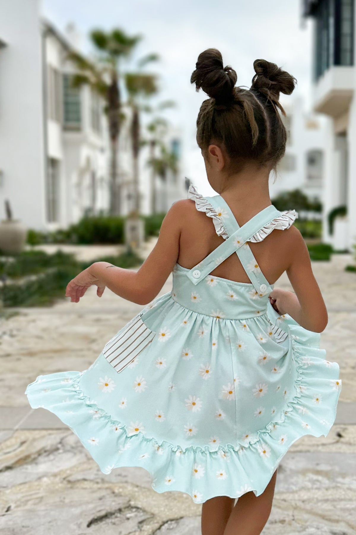 LB Girl's Dress Bree Crossback Dress (daisy) FINAL SALE