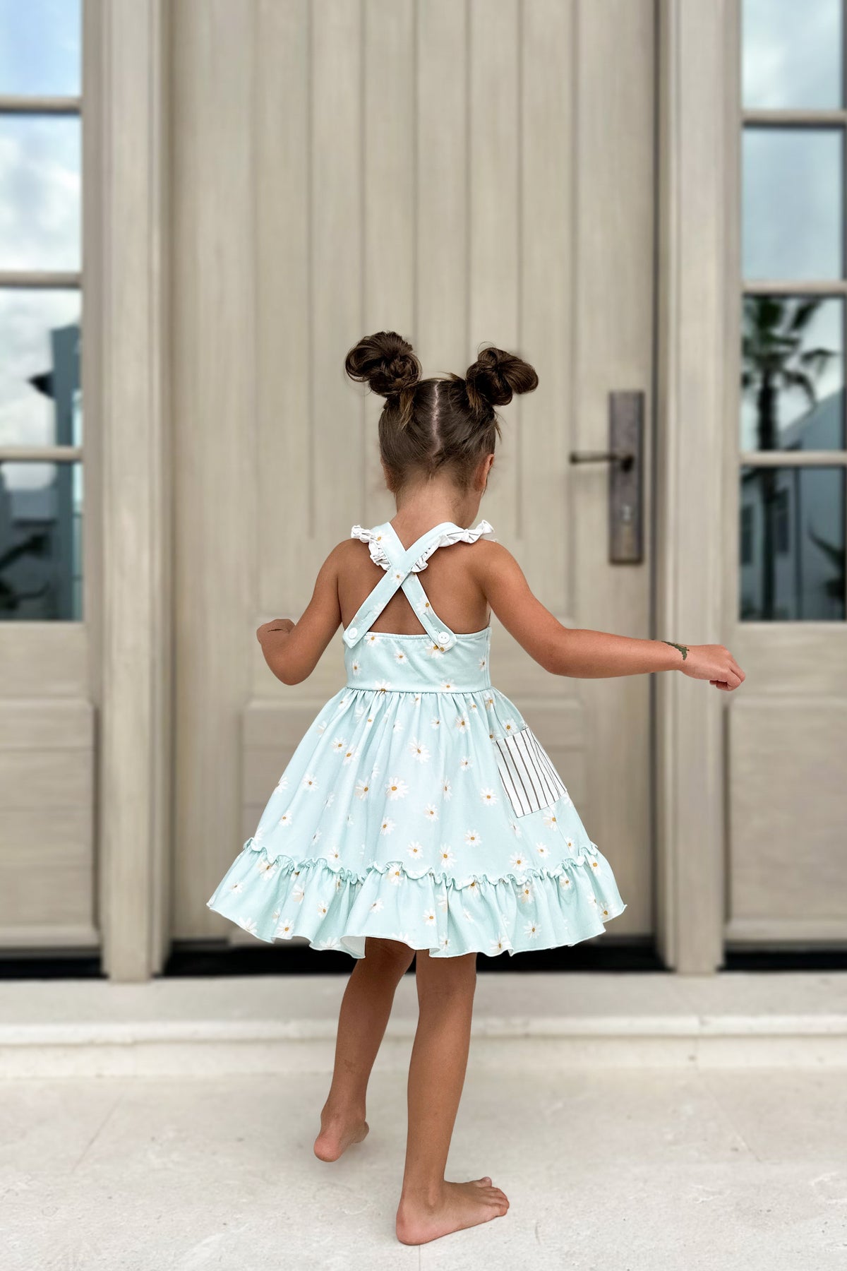 LB Girl's Dress Bree Crossback Dress (daisy) FINAL SALE