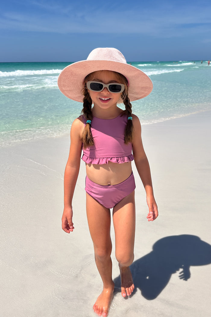 LB Girl's Swim Scoopback Set (violet) FINAL SALE