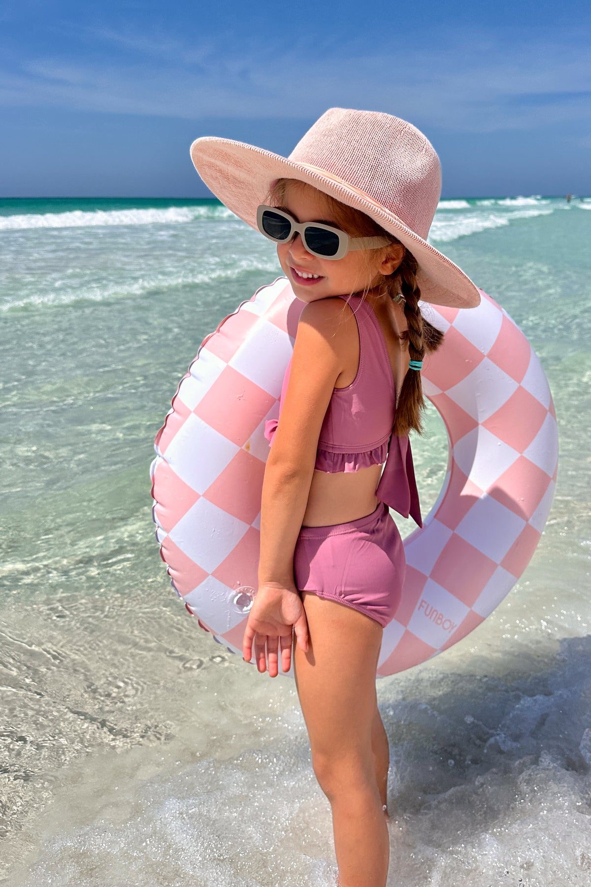 LB Girl's Swim Scoopback Set (violet) FINAL SALE