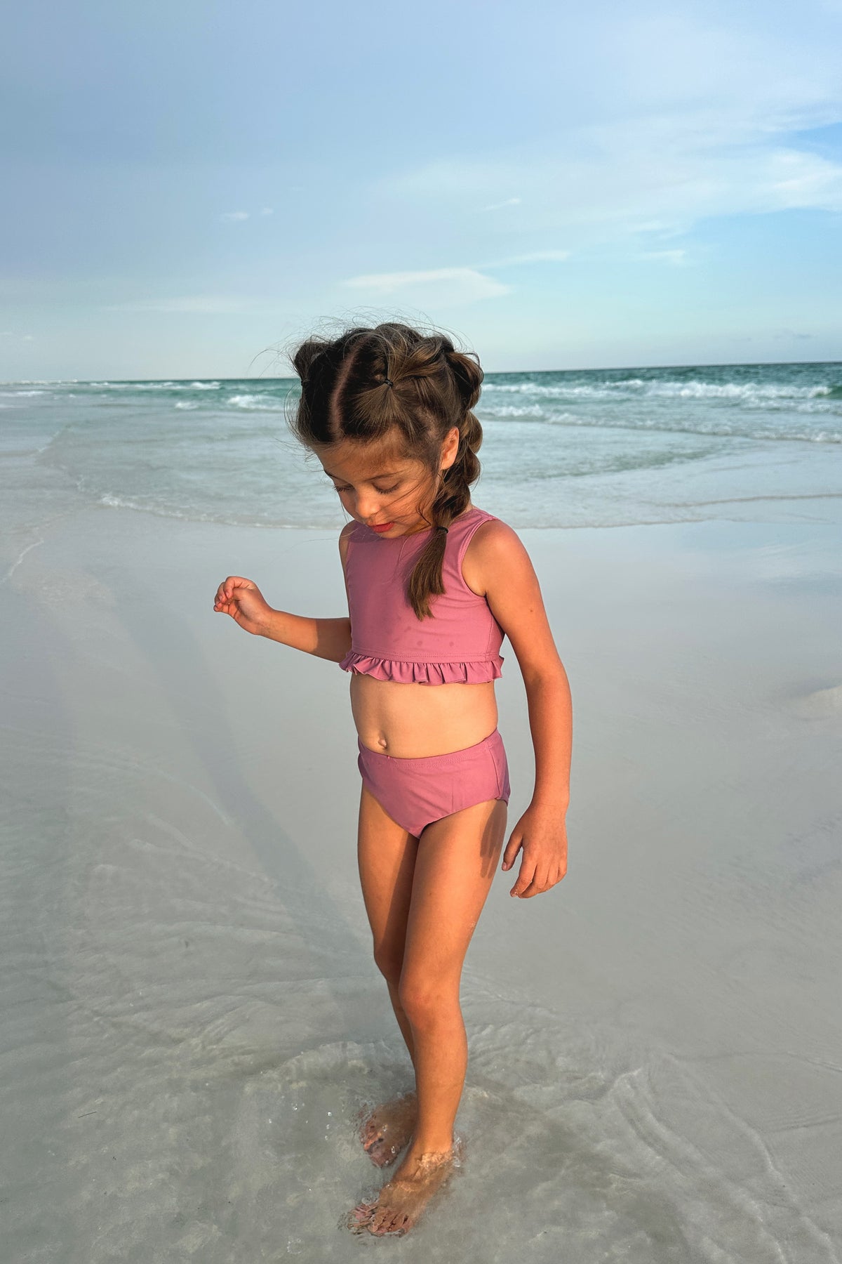LB Girl's Swim Scoopback Set (violet) FINAL SALE