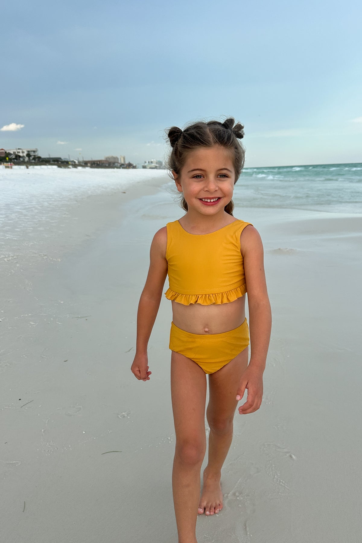 LB Girl's Swim Scoopback Set (gold) FINAL SALE