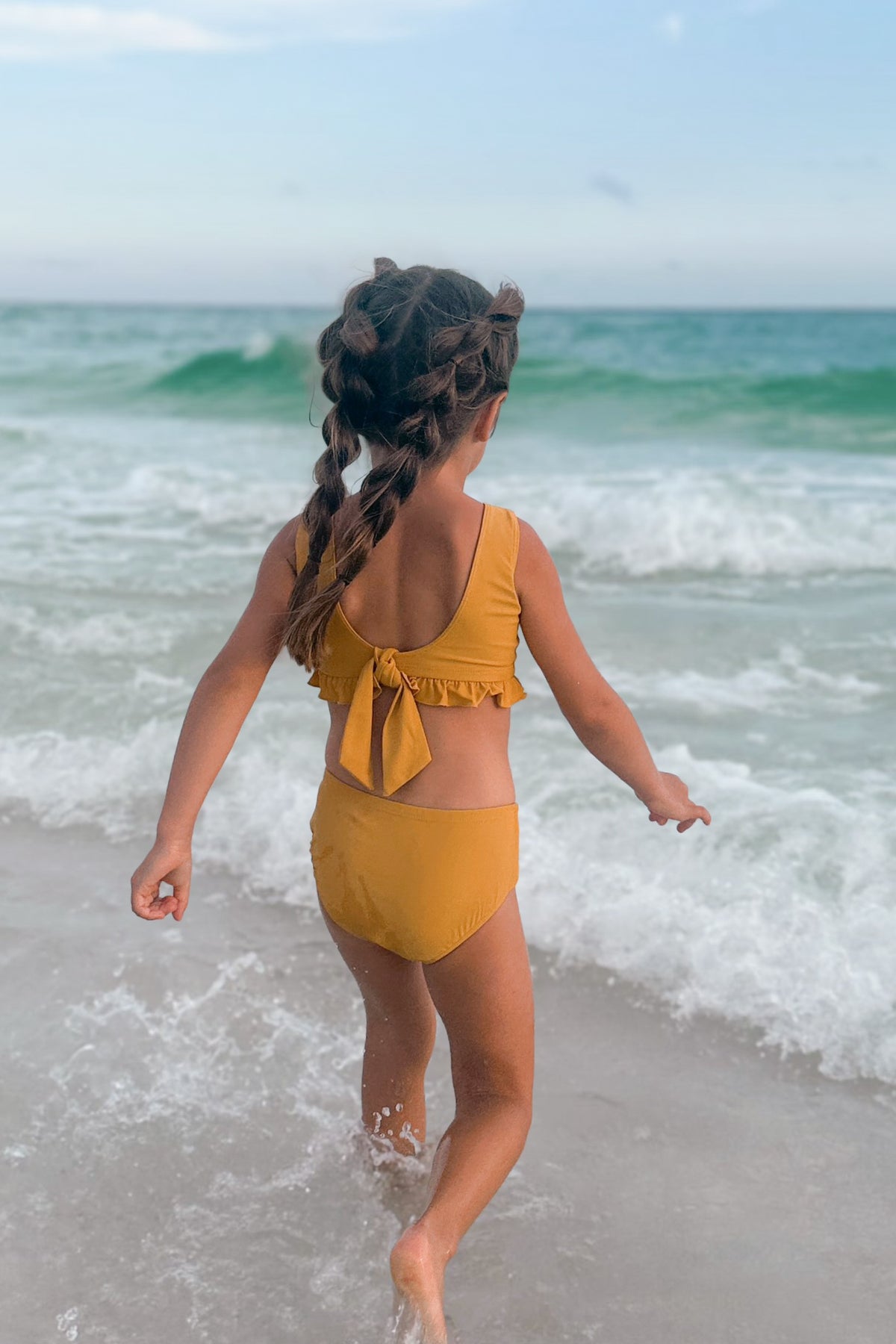 LB Girl's Swim Scoopback Set (gold) FINAL SALE