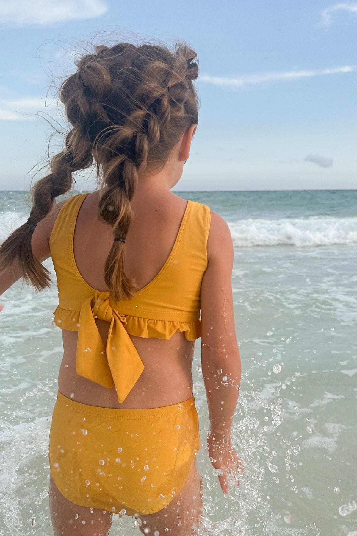 LB Girl's Swim Scoopback Set (gold) FINAL SALE