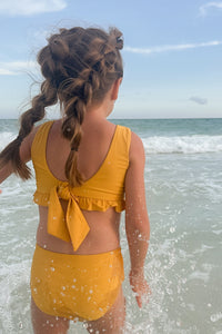 LB Girl's Swim Scoopback Set (gold) FINAL SALE