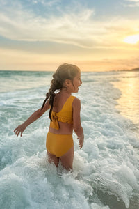 LB Girl's Swim Scoopback Set (gold) FINAL SALE