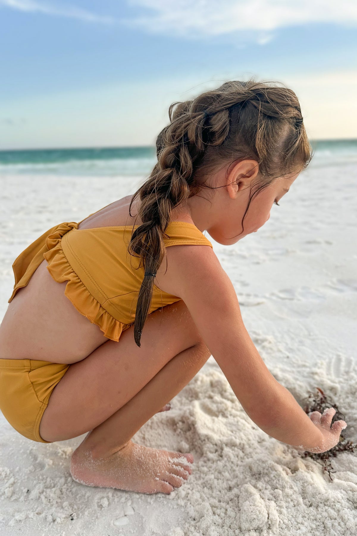 LB Girl's Swim Scoopback Set (gold) FINAL SALE
