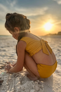 LB Girl's Swim Scoopback Set (gold) FINAL SALE