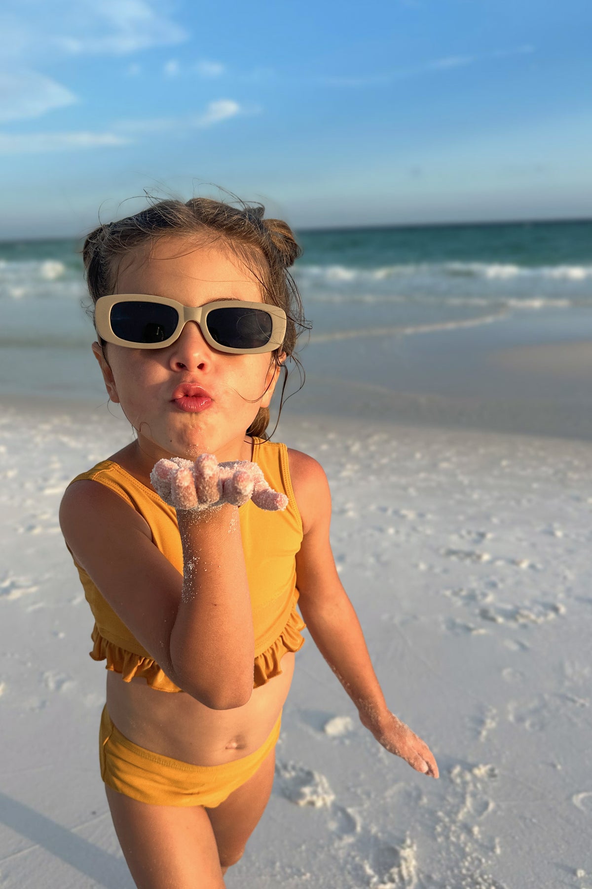 LB Girl's Swim Scoopback Set (gold) FINAL SALE