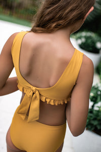 LB Girl's Swim Scoopback Set (gold) FINAL SALE