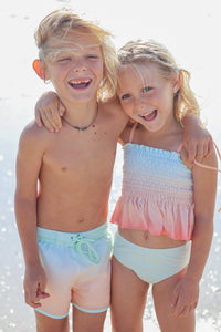 LB Boy's Swim Surf Shorts (peach ombre)
