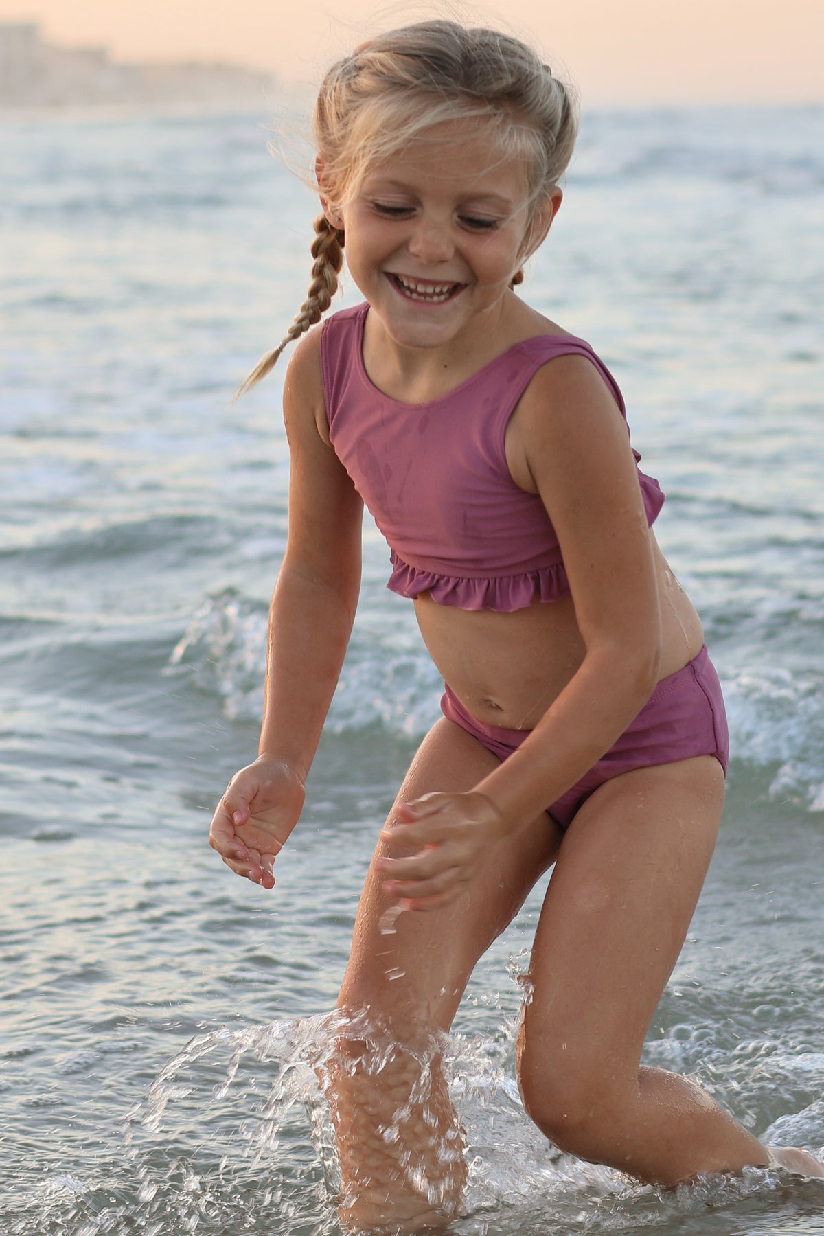 LB Girl's Swim Scoopback Set (violet) FINAL SALE