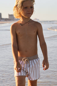 LB Boy's Swim Board Shorts (ash stripe)