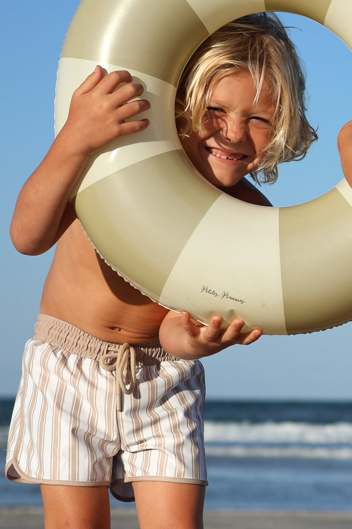 LB Boy's Swim Board Shorts (ash stripe)