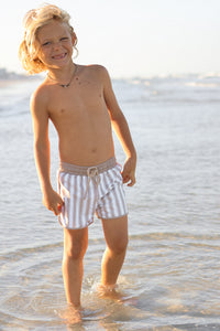 LB Boy's Swim Board Shorts (ash stripe)