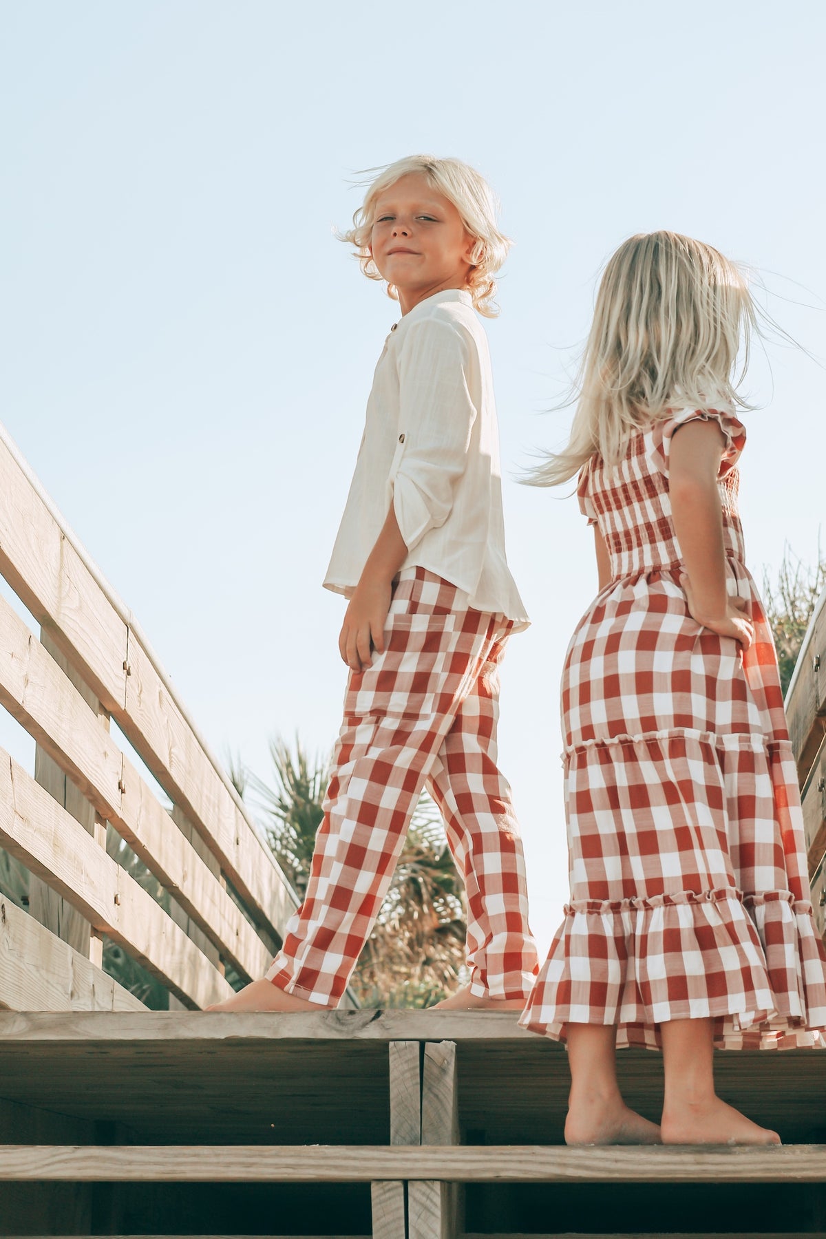 SS Boy's Bottoms Finn Pants (spice checkered)