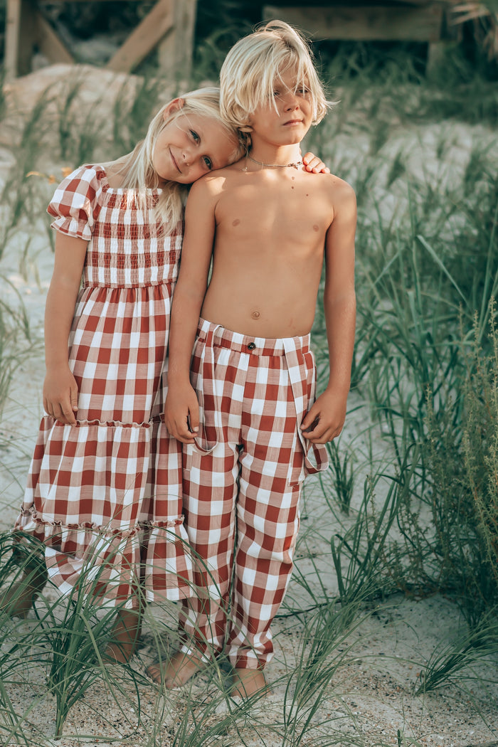 SS Boy's Bottoms Finn Pants (spice checkered)