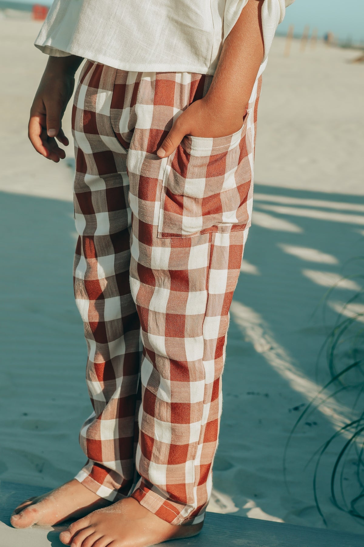 SS Boy's Bottoms Finn Pants (spice checkered)