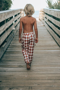 SS Boy's Bottoms Finn Pants (spice checkered)