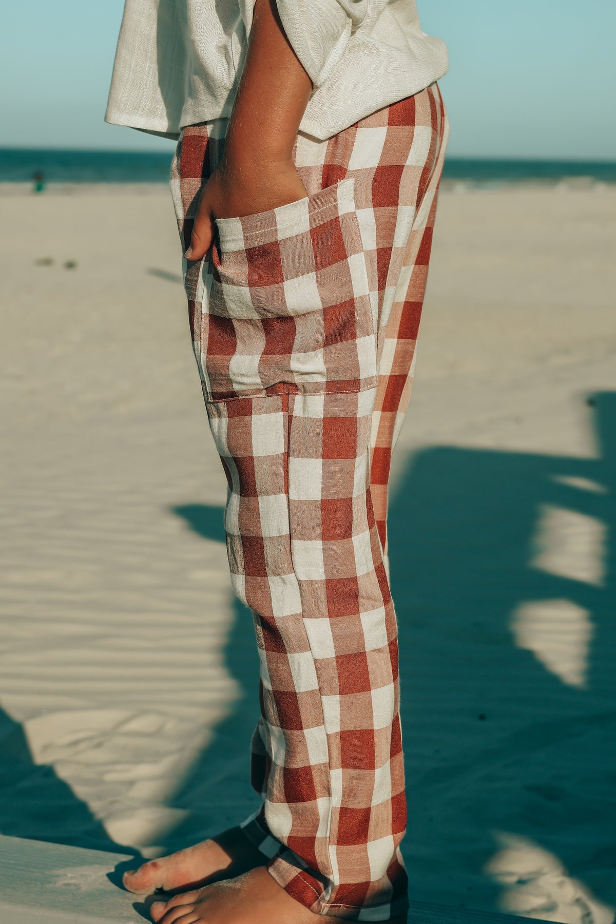 SS Boy's Bottoms Finn Pants (spice checkered)