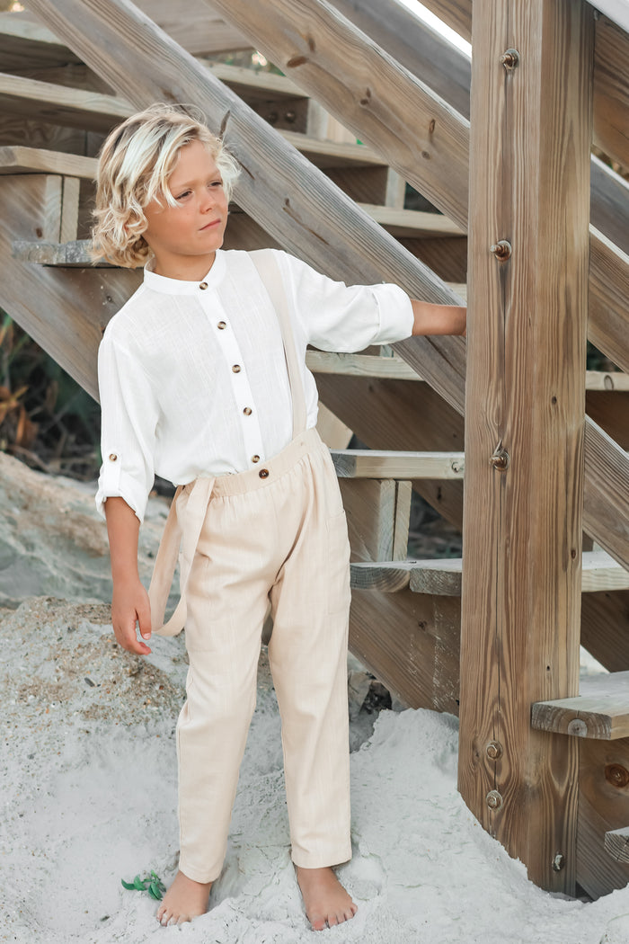 SS Boy's Bottoms Finn Pants (tan linen)