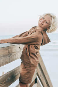 SS Boy's Top Knox Hoodie (amber linen)