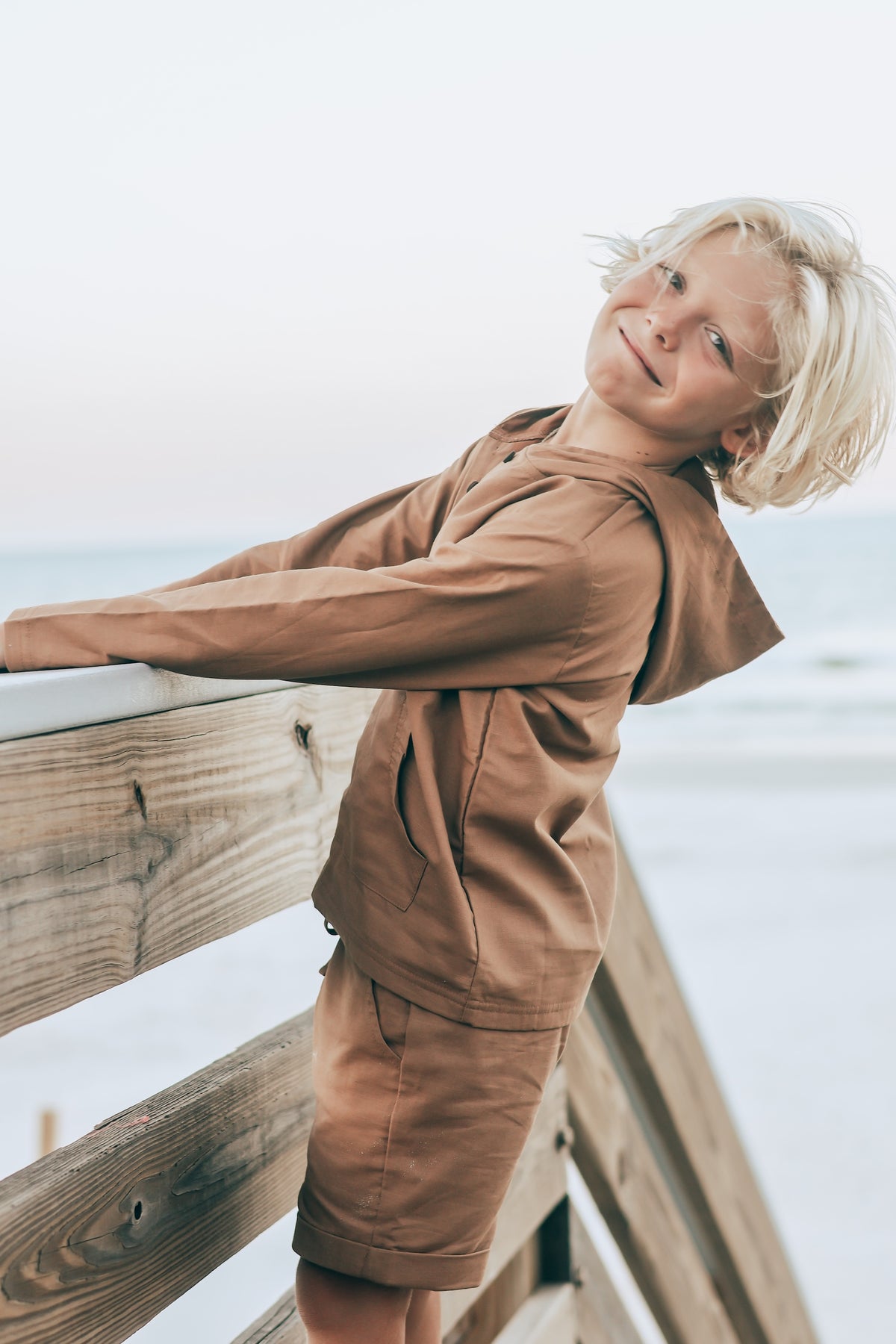 SS Boy's Bottoms Knox Shorts (amber linen)