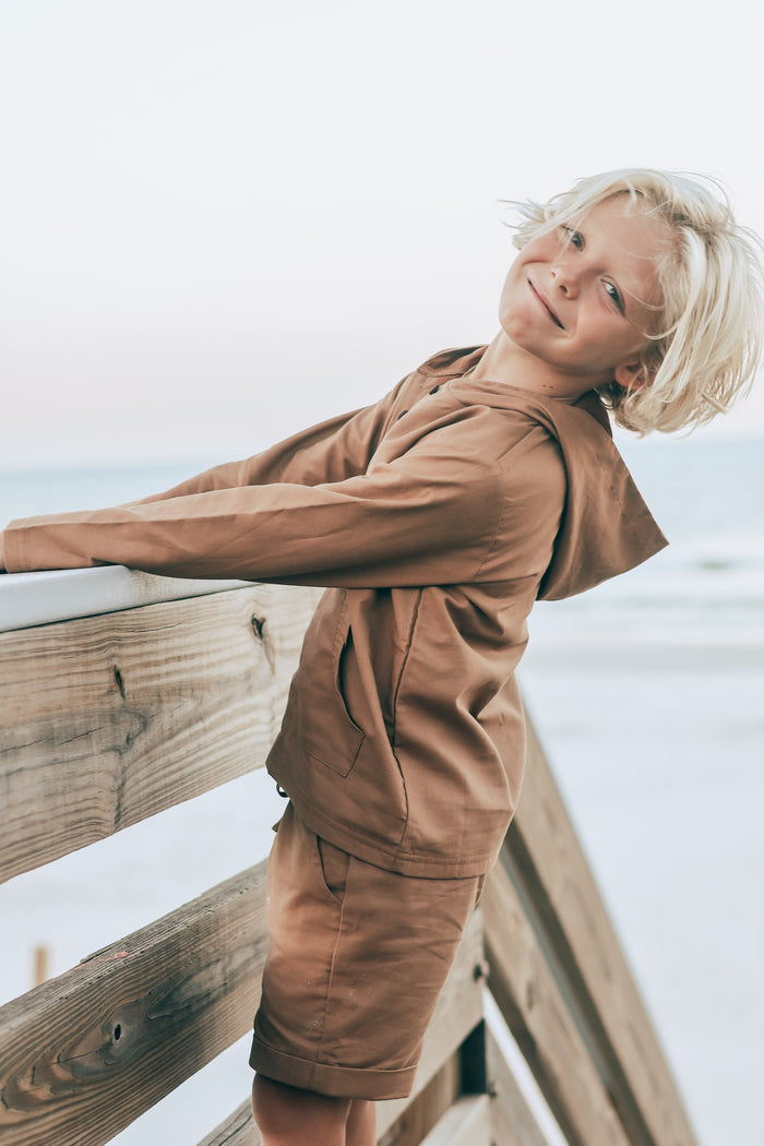 SS Boy's Bottoms Knox Shorts (amber linen)
