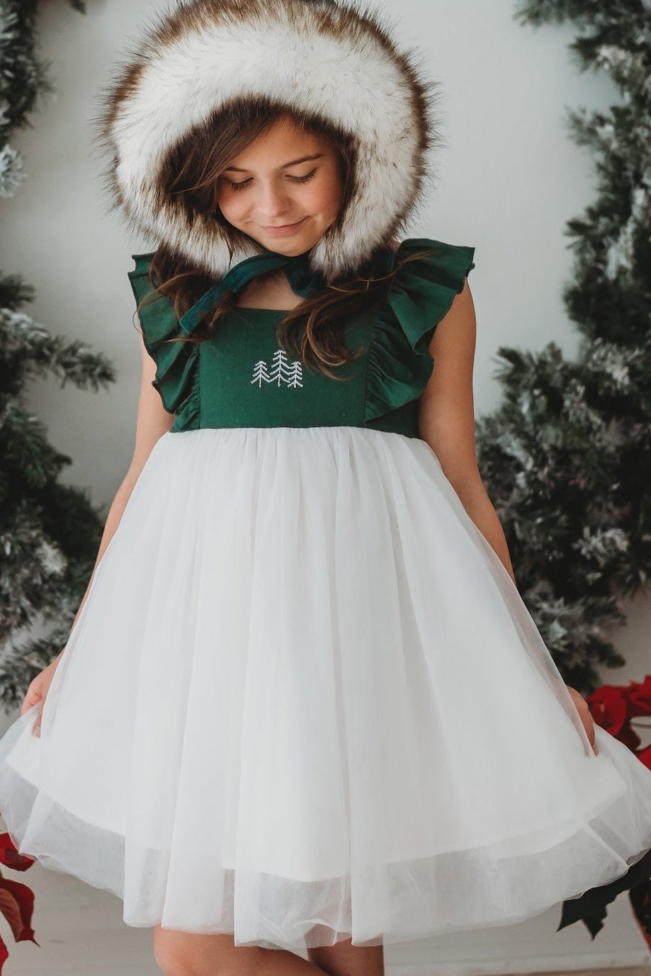 SS Girl's Dress Clara Christmas Dress (forest)