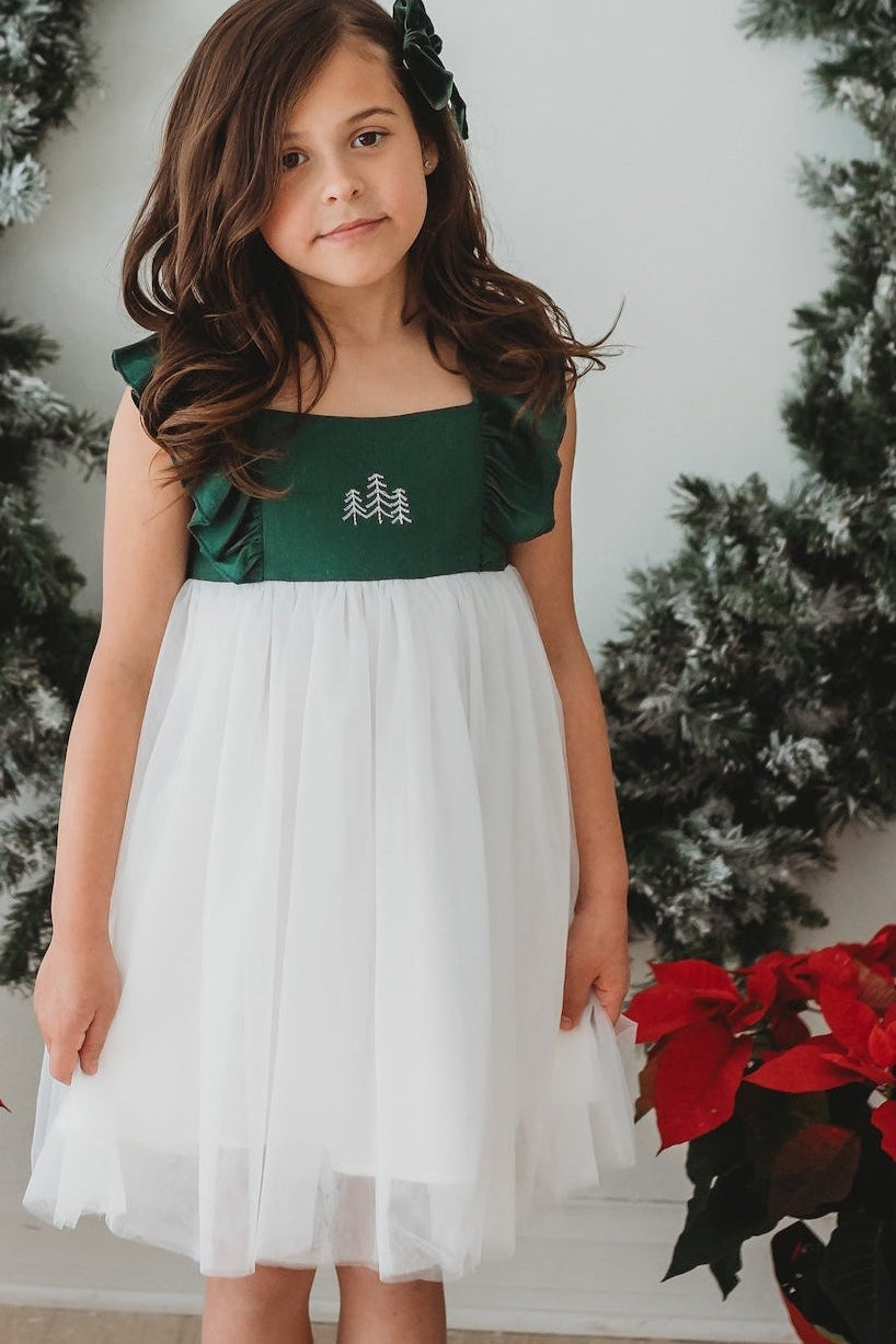SS Girl's Dress Clara Christmas Dress (forest)