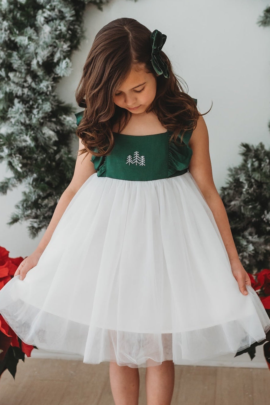 SS Girl's Dress Clara Christmas Dress (forest)