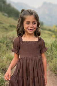 SS Girl's Dress Elle Midi (cocoa tulle)